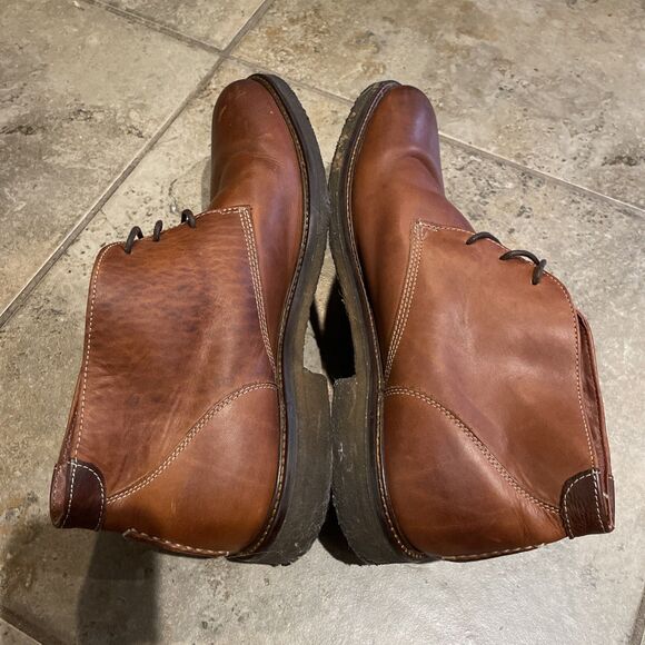 Johnston Murphy Copeland Brown Leather Chukka Boots Shoes Mens Size 10M 25-2022